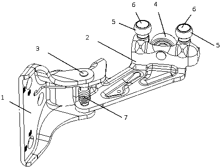 内摆门原理就是气缸加连杆加滑块机构