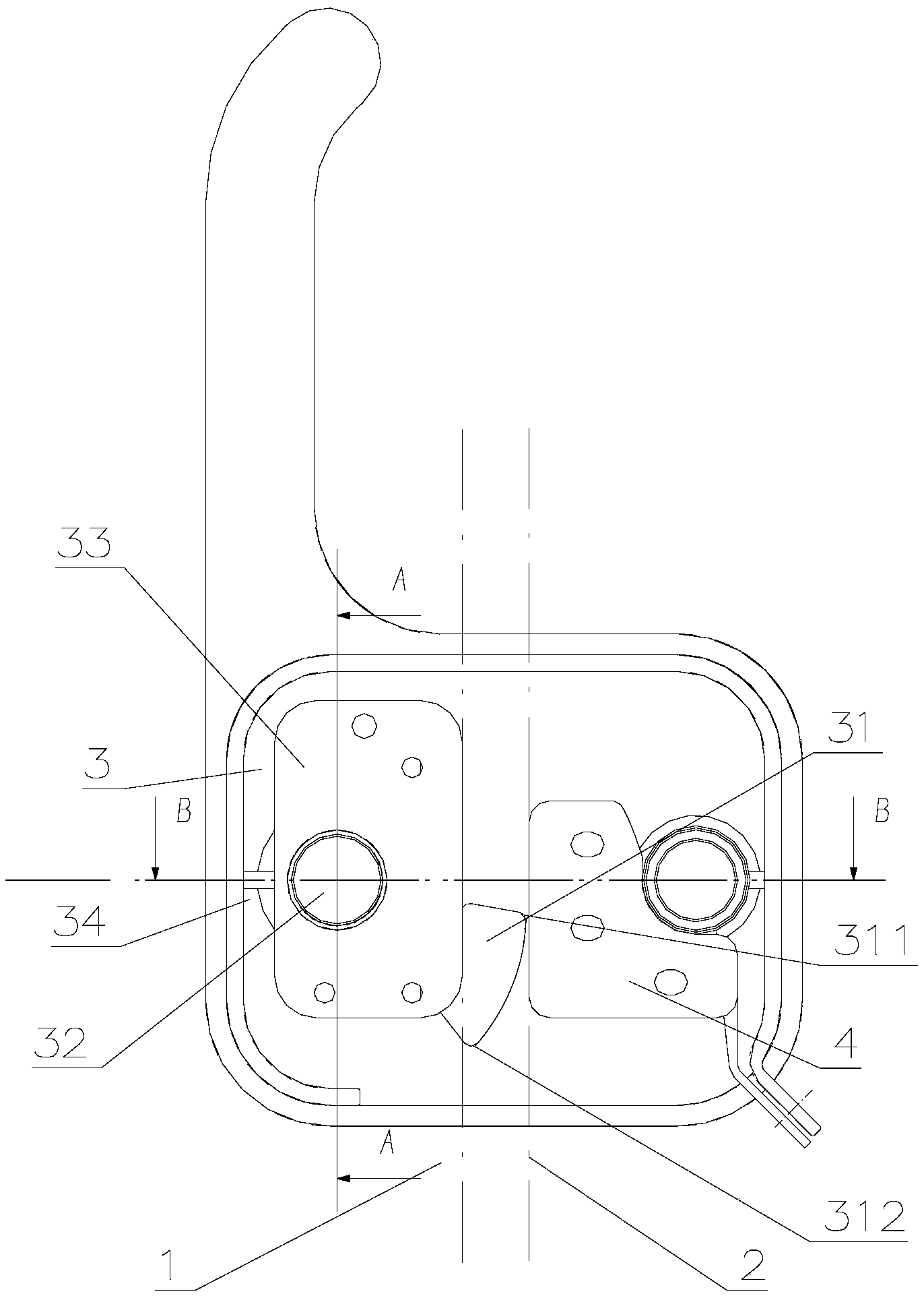 开门省力的门把手结构