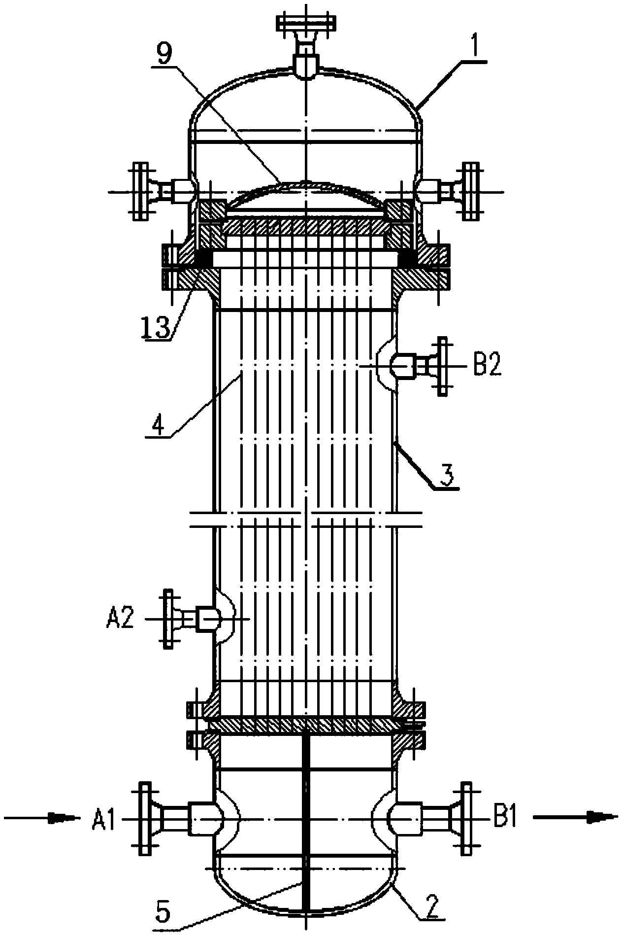一种高效双程换热器