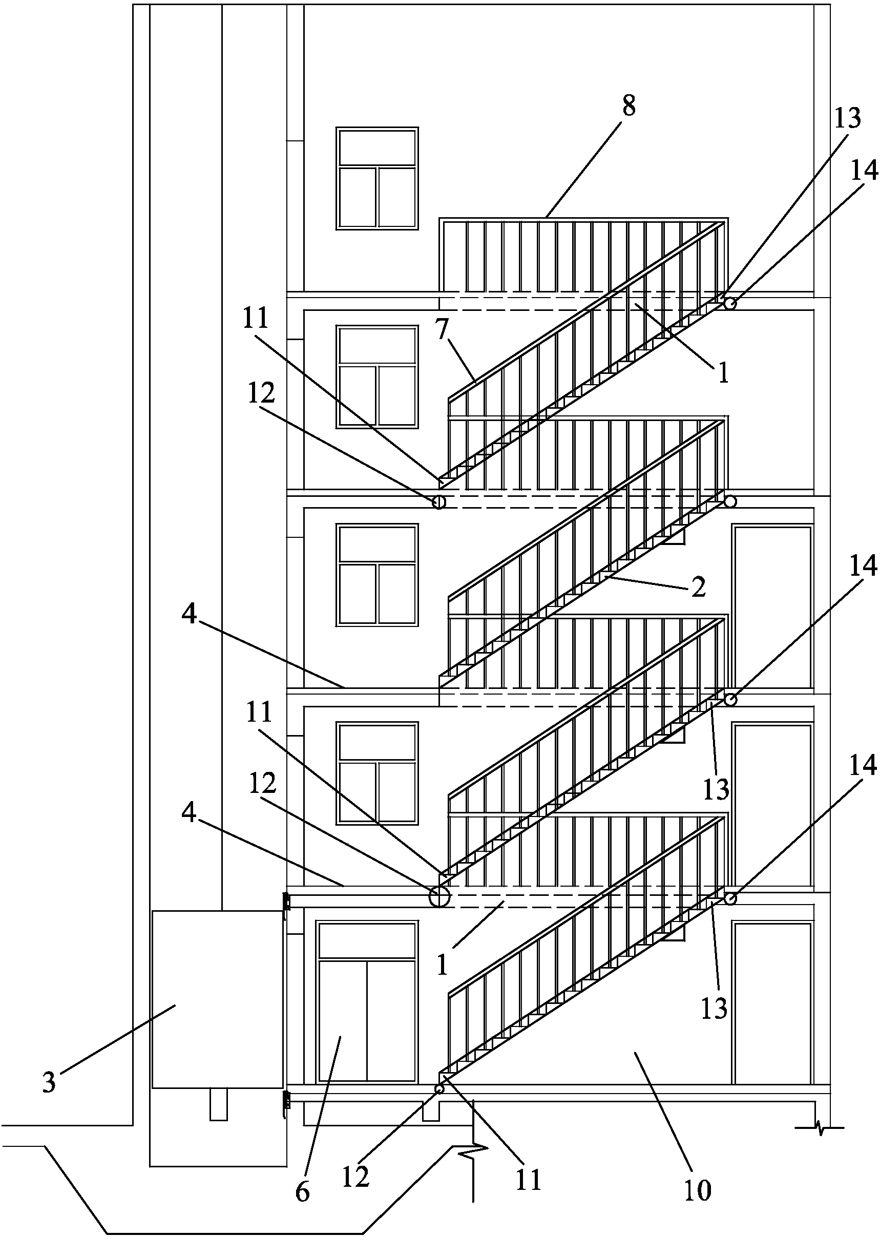 无障碍楼梯平面图图片