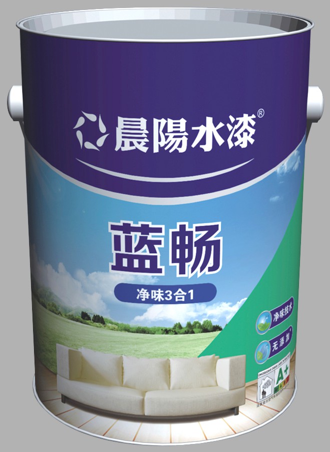 水漆桶晨阳水漆蓝畅净味3合1
