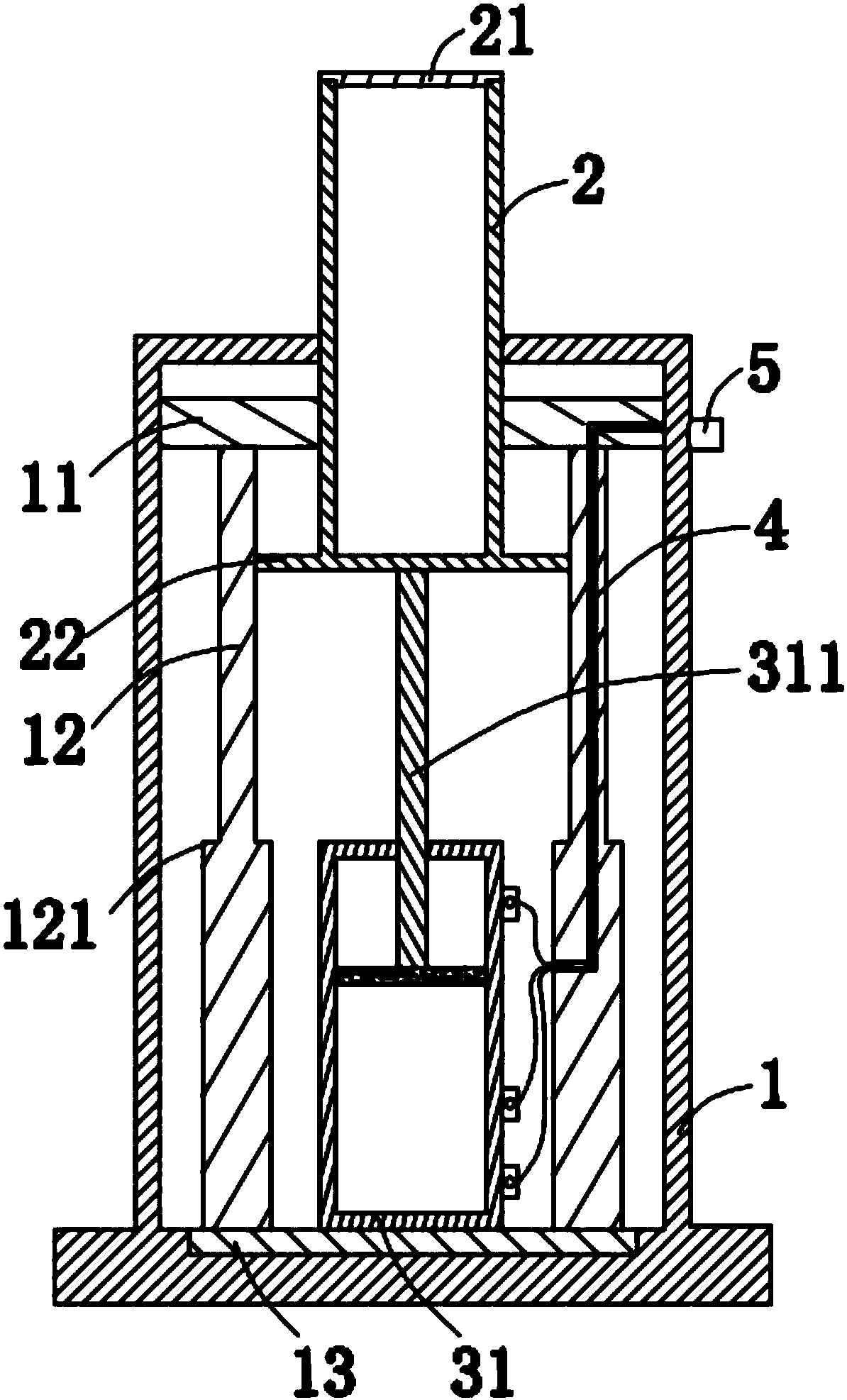 一种一体式气压升降柱