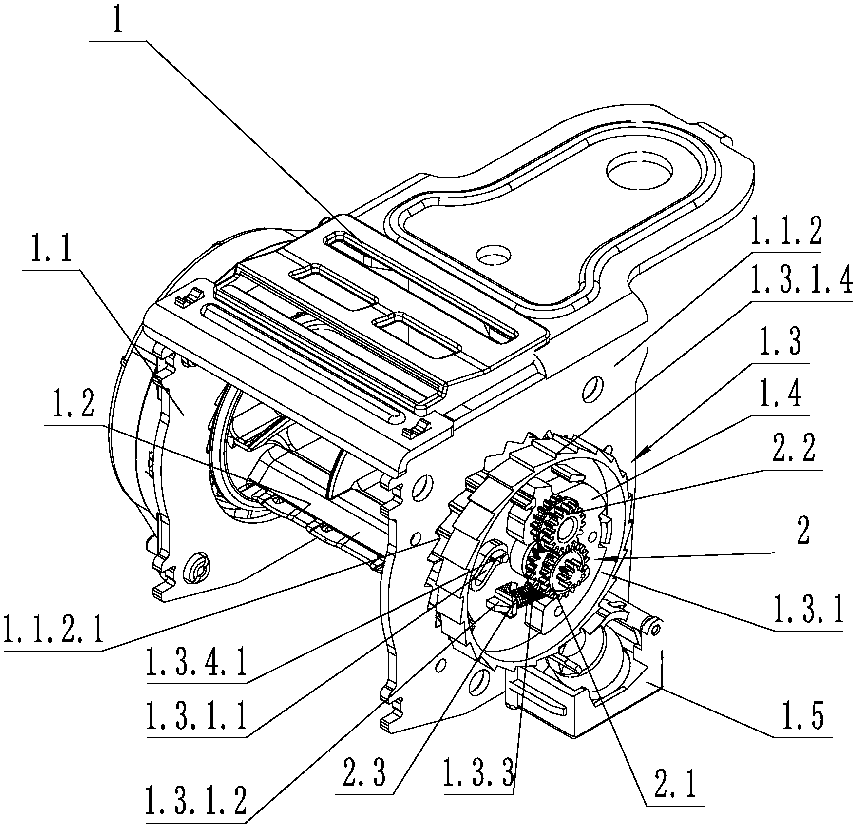 一种设有防锁装置的汽车安全带卷收器