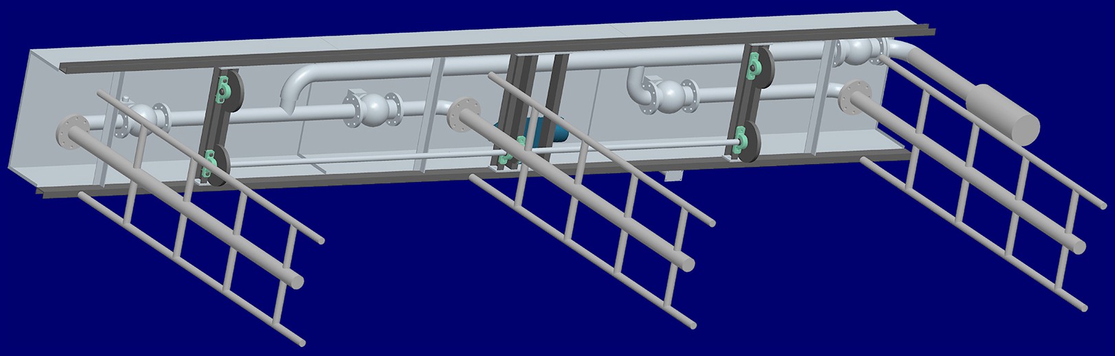 侧向流斜板面清扫装置横扫式