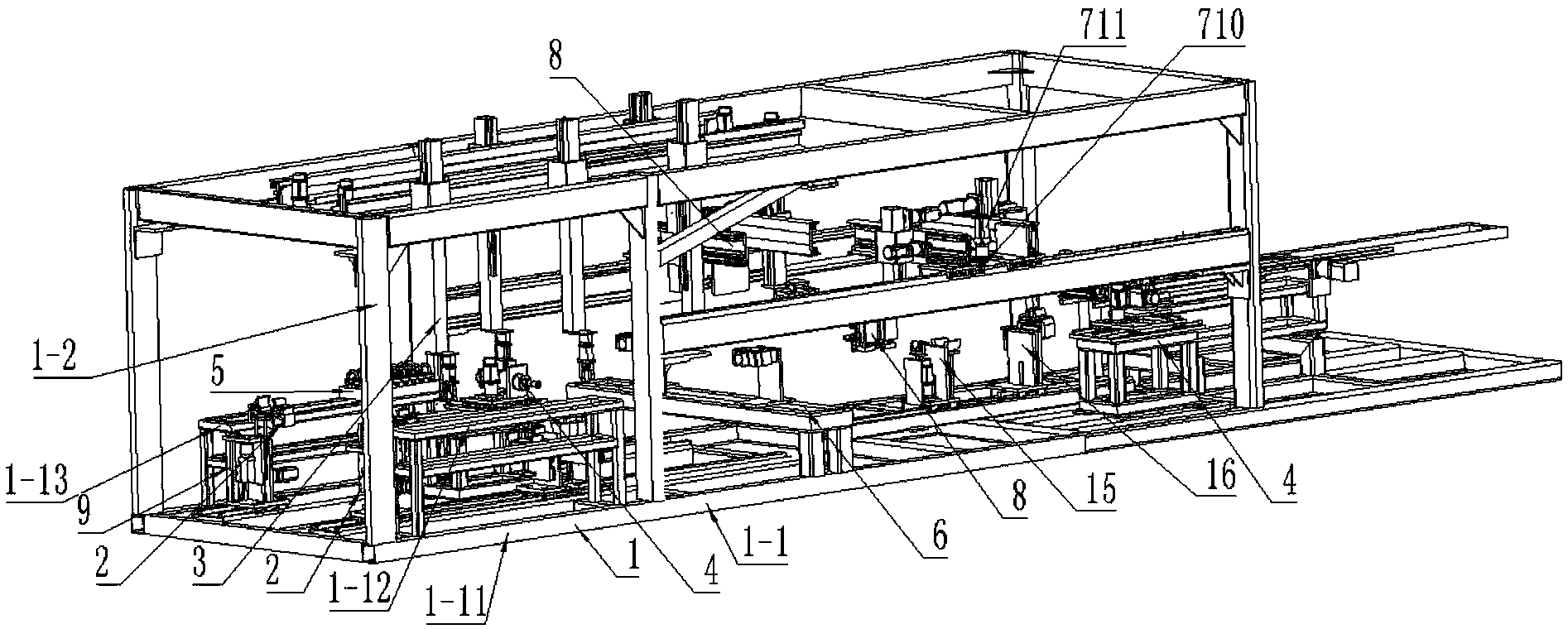 一种高铁腕臂预装配线
