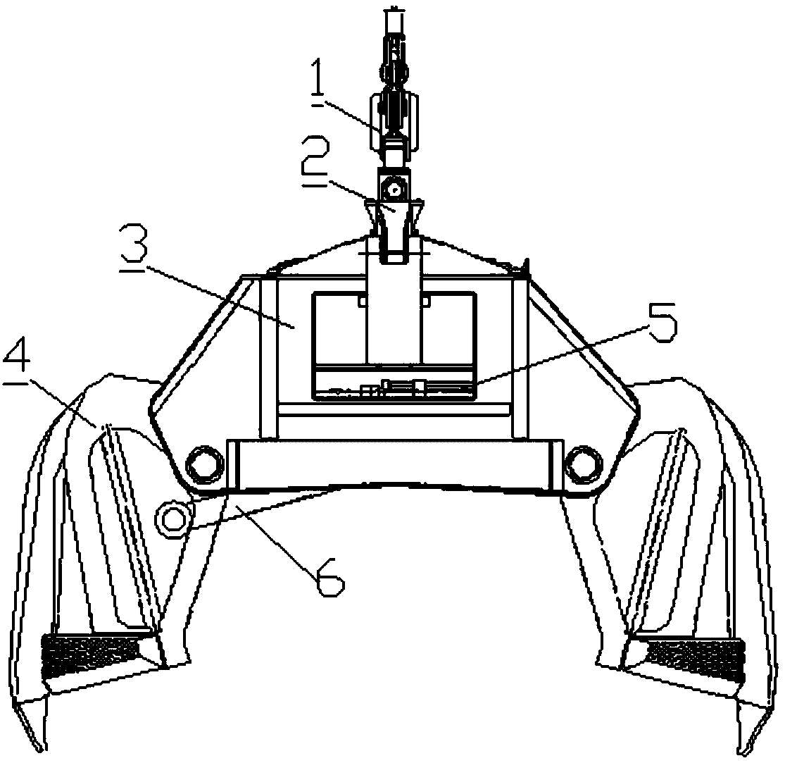一种挖泥船用电动液压双瓣抓斗