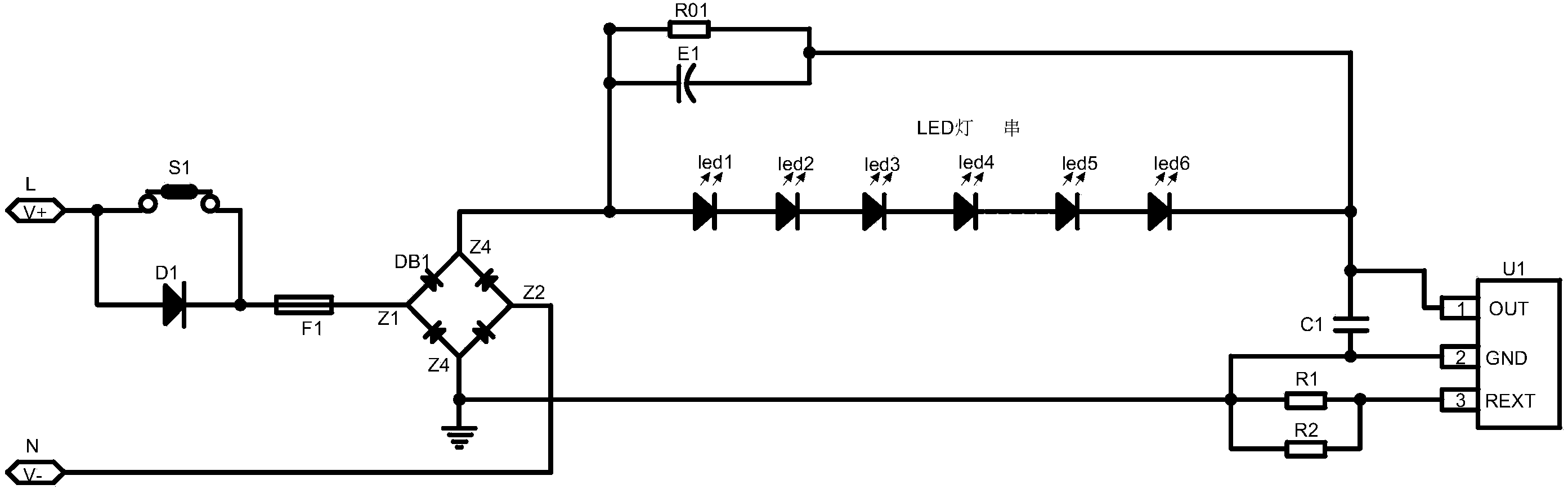 一种两段调光灯电路