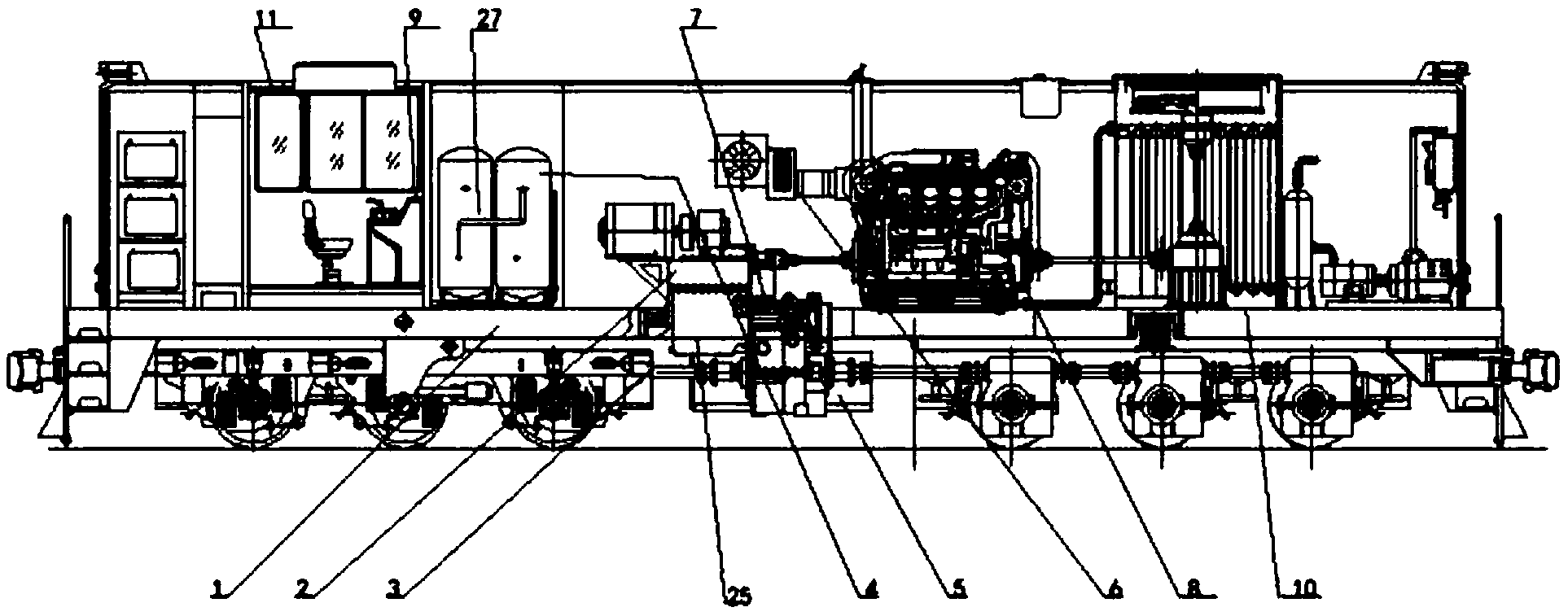 一种米轨牵引机车