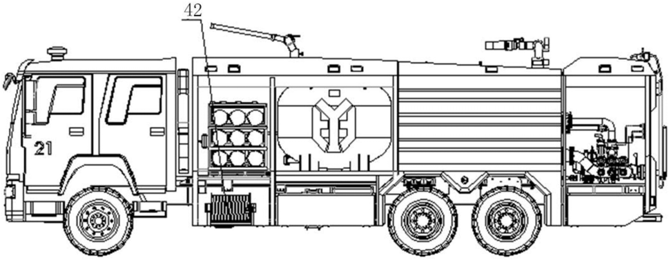 一种泡沫干粉联用消防车