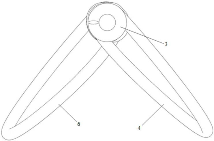 [0013]3,本实用新型的具有钢丝芯的防舞动鞭为一体成型结构且钢丝芯的
