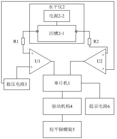一种具有负反馈的水准仪调平电路及应用其的水准仪